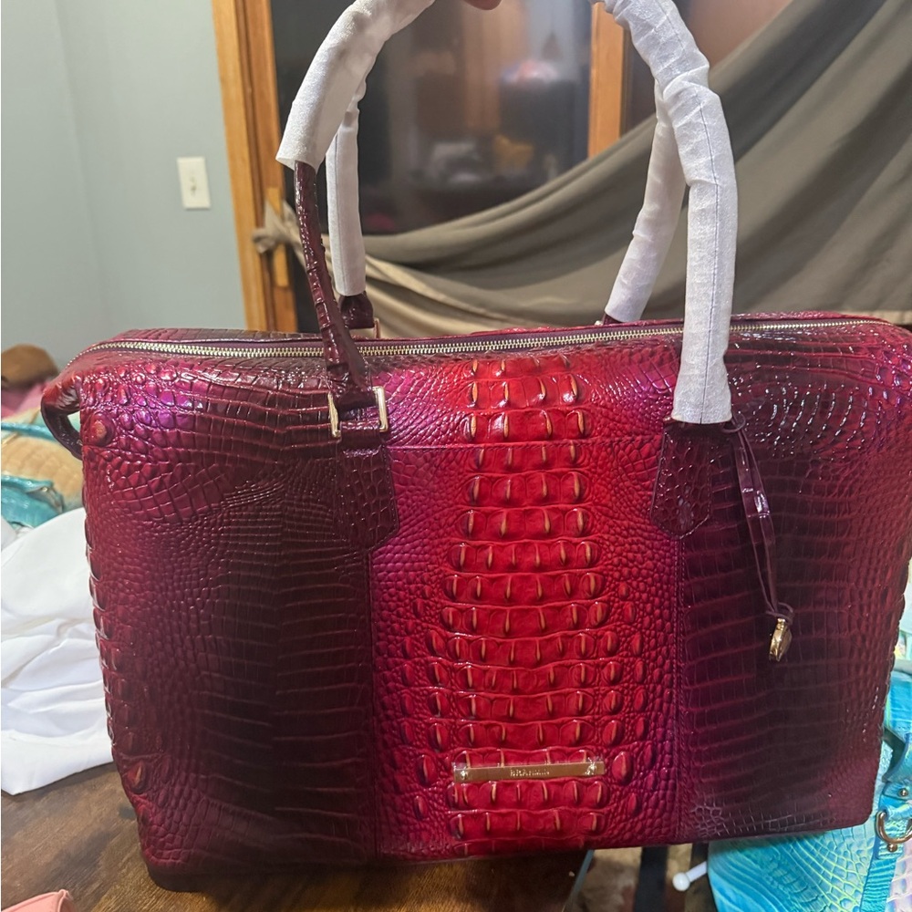 Brahmin Duxbury weekender Merlot